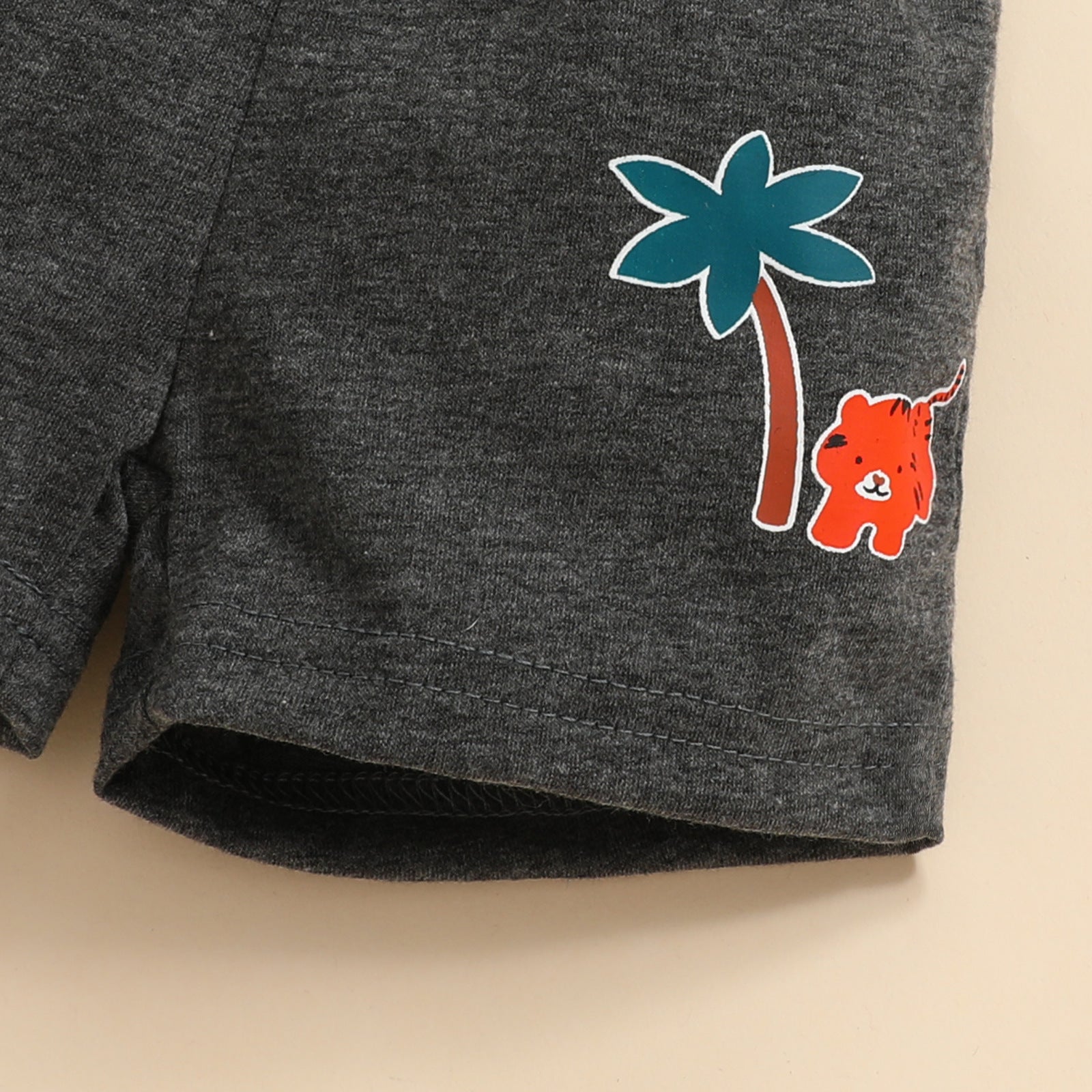 Wholesale Summer Baby Animal Print Short Sleeve Polyester Baby Clothes